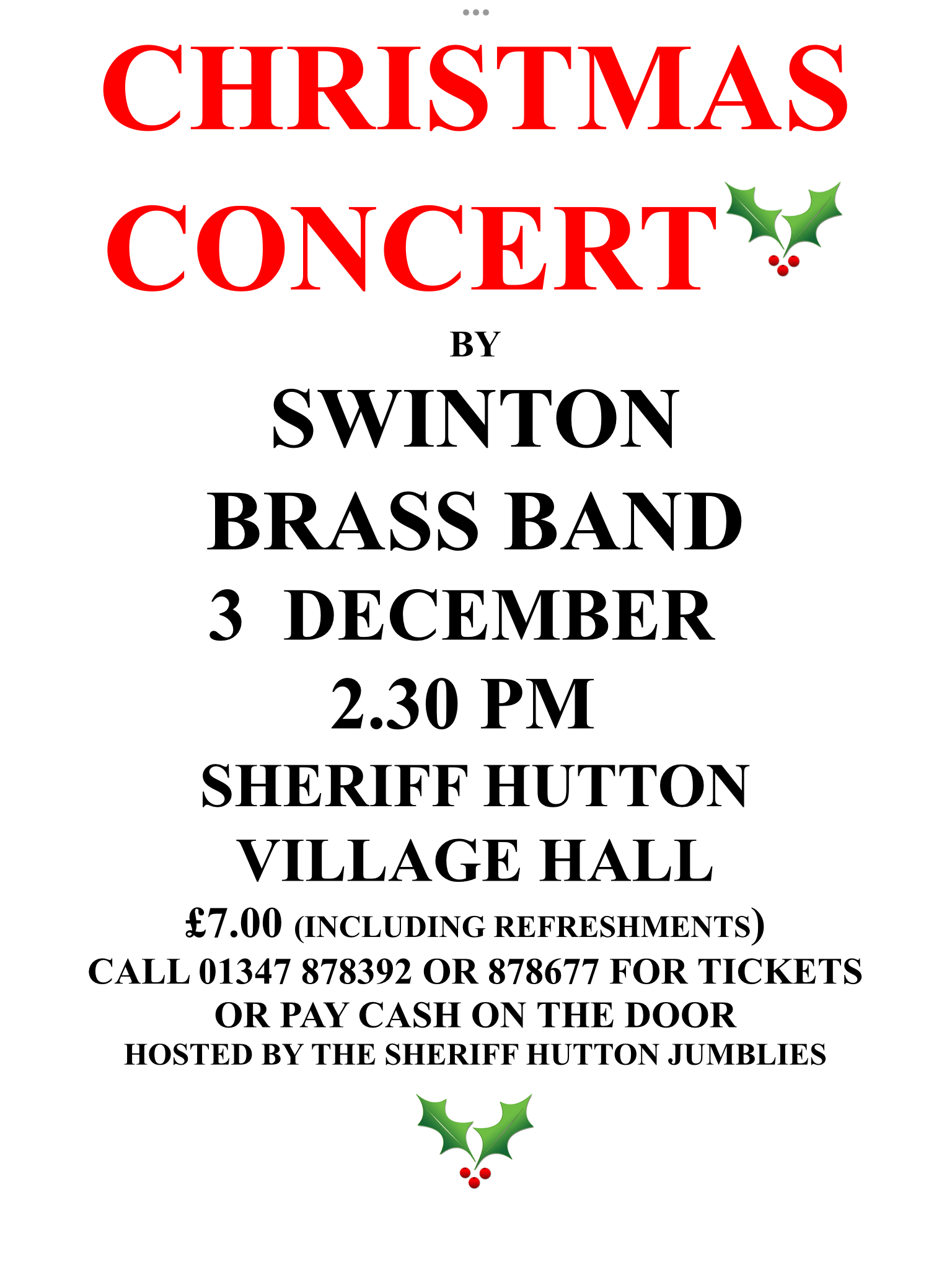 Christmas Concert - Sheriff Hutton 